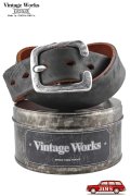 [6月9日通販スタート]「Vintage Works」ヴィンテージワークス Cバックル レザーベルト DH5536 [茶芯]