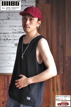 画像7: 「ILL180°」SOLID LOOSE TANK TOP イルワンエイティ ソリッド ルーズタンクトップ ILL241-21 [ブラック]