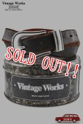 「Vintage Works」ヴィンテージワークス ウエスタン レザーベルト DH5738 [茶芯]