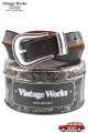 [JAMS店頭先行販売]「Vintage Works」ヴィンテージワークス ウエスタン レザーベルト DH5738 [茶芯]