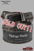 「Vintage Works」ヴィンテージワークス ウエスタン コンチョ レザーベルト DH5738 CH-2 [茶芯]