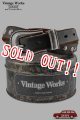 「Vintage Works」ヴィンテージワークス ウエスタン コンチョ レザーベルト DH5738 CH-2 [茶芯]