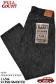 「FULLCOUNT」Lot #1101BKSS Straight Black Denim 11.5oz "Super Smooth" フルカウント ストレート ブラックデニム スーパースムース ワンウォッシュ [ブラック]