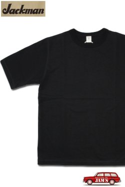 画像1: 「Jackman」Grace Cotton T-Shirt ジャックマン グレースコットン Tシャツ JM5440 [ブラック]