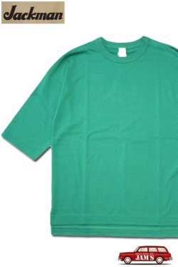 画像1: 「Jackman」Grace HS T-Shirt ジャックマン グレースコットン 5分袖 Tシャツ JM5441 [グリーン]