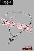 [期間限定 通販受付中]「Mt.hill」Cross Bottony Necklace TQ & Silver Ball Long Chain 70cm マウントヒル クロスボトニーネックレス シルバーチェーン フォックスターコイズ [250802-1]