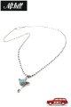 [期間限定 通販受付中]「Mt.hill」Cross Bottony Necklace TQ & Silver Ball Long Chain 70cm マウントヒル クロスボトニーネックレス シルバーチェーン フォックスターコイズ [250802-1]