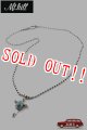「Mt.hill」Cross Bottony Necklace TQ & Silver Ball Long Chain 70cm マウントヒル クロスボトニーネックレス シルバーチェーン ターコイズマウンテンターコイズ [250802-2]