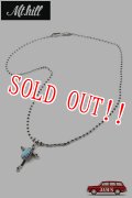 「Mt.hill」Cross Bottony Necklace TQ & Silver Ball Long Chain 70cm マウントヒル クロスボトニーネックレス シルバーチェーン キングマンターコイズ [250802-3]