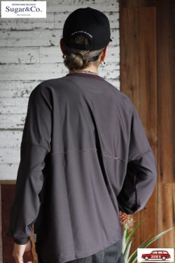 画像9: 「Sugar & Co.」Ice Long Sleeve Tee シュガーアンドカンパニー アイスロングスリーブTシャツ 接触冷感アイズカット [ダークブラウン]