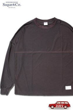画像1: 「Sugar & Co.」Ice Long Sleeve Tee シュガーアンドカンパニー アイスロングスリーブTシャツ 接触冷感アイズカット [ダークブラウン]
