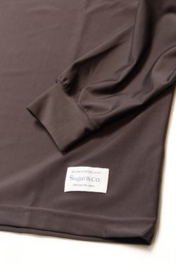 画像3: 「Sugar & Co.」Ice Long Sleeve Tee シュガーアンドカンパニー アイスロングスリーブTシャツ 接触冷感アイズカット [ダークブラウン]