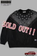 「ILL180°」×「KOTSUBO」VINTAGE BANDANA SWEAT SHIRT LOOSE FIT イルワンエイティ ヴィンテージバンダナ スウェットシャツ ルーズフィット ILL252-16 [ブラック]