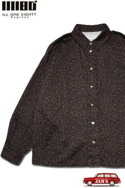 画像1: 「ILL180°」LEOPARD PLEAT SHIRT イルワンエイティ レオパード プリーツ チェック ライトネルシャツ ILL252-21 [ベージュ]