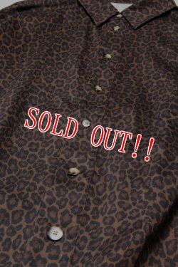 画像5: 「ILL180°」LEOPARD PLEAT SHIRT イルワンエイティ レオパード プリーツ シャツ ILL252-21 [ベージュ]