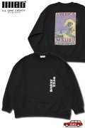 「ILL180°」AMERICAN WAVE SWEAT SHIRT (LOOSE FIT) イルワンエイティ アメリカンウェーブ スウェットシャツ （ルーズフィット） ILL252-15B [ブラック]
