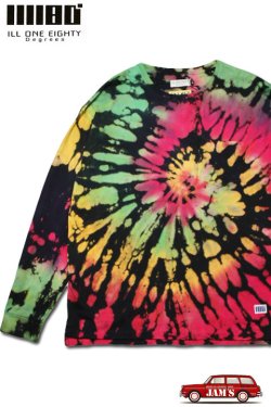 画像1: 「ILL180°」×「D.Y.E.」TIE DYE LONG SLEEVE Tee イルワンエイティ コラボ タイダイ ロンTee ILL25-05D [タイプ B]