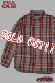 [2025年限定]「FULLCOUNT」Original Cotton Check Flannel Work Shirt フルカウント オリジナル コットンチェック フランネルシャツ [グレー×レッド]