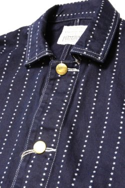 画像2: [2025年限定]「FULLCOUNT」Star Wabash Chore Jacket フルカウント スター ウォバッシュ チョアジャケット カバーオール 2051 [インディゴ]
