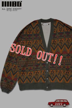 画像1: 「ILL180°」BEACON SWEAT CARDIGAN イルワンエイティ ビーコン スウェットカーディガン ILL-252-11 [オリーブグリーン]