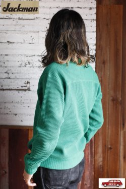 画像8: 「Jackman」 Waffle Mid-Neck ジャックマン ワッフル ミッドネック JM7200「トゥルーグリーン」