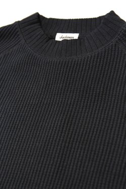画像2: 「Jackman」 Waffle Mid-Neck ジャックマン ワッフル ミッドネック JM7200「ブラック」