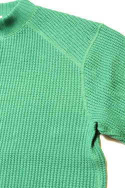 画像3: 「Jackman」 Waffle Mid-Neck ジャックマン ワッフル ミッドネック JM7200「トゥルーグリーン」