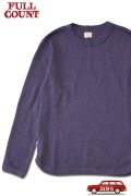 [2025年限定]「FULLCOUNT」Heavywight Waffle Longsleeve T-Shirt フルカウント ヘヴィーウェイト ワッフル ロングスリーブ Tシャツ [エッグプラント / ナス紺]