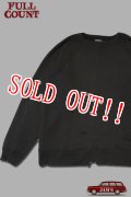 [2025年限定]「FULLCOUNT」Fading Raglan Sleeve Sweatshirt フルカウント フェーディング ラグランスリーブ スウェット ダメージ加工 3769 [ブラック]
