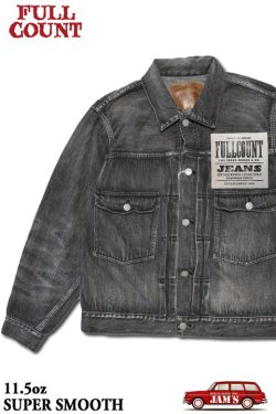 画像1: 「FULLCOUNT」Type 2nd BLACK DENIM JACKET DARTFORD Lot ＃2102BKSSHW 11.5oz フルカウント タイプ セカンド デニムジャケット ブラックデニム スーパースムース ヴィンテージ加工 [フェードブラック]