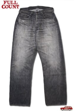 画像2: 「FULLCOUNT」WIDE BLACK DENIM DARTFORD Lot ＃0105BKSSHW 11.5oz フルカウント ワイド ブラックデニム スーパースムース ヴィンテージ加工 [フェードブラック]