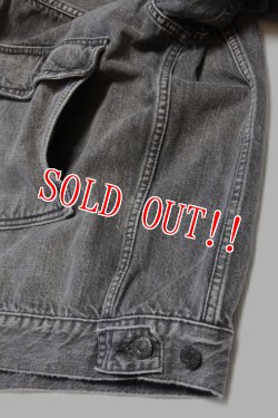 画像4: [2025年限定]「FULLCOUNT」Type 2nd Oversized Black Denim Jacket Lot ＃2103BKHW 13.7oz フルカウント タイプ セカンド オーバーサイズ ブラックデニムジャケット ヴィンテージ加工 [フェードブラック]