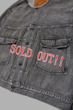 画像3: [2025年限定]「FULLCOUNT」Type 2nd Oversized Black Denim Jacket Lot ＃2103BKHW 13.7oz フルカウント タイプ セカンド オーバーサイズ ブラックデニムジャケット ヴィンテージ加工 [フェードブラック]