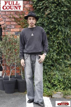 画像9: 「FULLCOUNT」Duke 3 Black Denim Super Wide Lot ＃1137BKHW 13.7oz フルカウント デューク 3 ブラックデニム スーパーワイド ヴィンテージ加工 [フェードブラック]