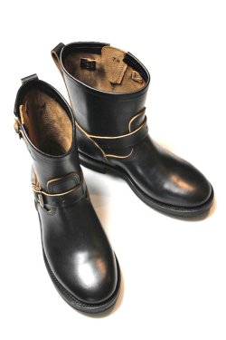 画像3: 「MAKERS」SHORT ENGINEER BOOTS "MARYAN HORSE BUTT" メイカーズ ショートエンジニアブーツ マリヤム ホースバット [ブラック]