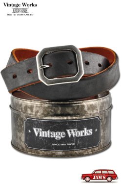 画像1: [近日発売予定]「Vintage Works」ヴィンテージワークス ナロー レザーベルト コンチョ 細ベルト DH5726 CH-3 [茶芯]