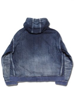 画像6: 「Sugar & Co.」Denim Windproof Hoodie "Wolers Wash" シュガーアンドカンパニー デニムウィンドプルーフ フーディー ワーカーズウォッシュ SGR-JK27U [フェードインディゴ]