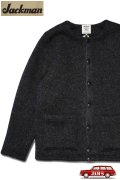 「Jackman」Wool Collarless Jacket ジャックマン ウール カラーレス ジャケット JM8587 [ヘザーブラック]