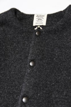 画像2: 「Jackman」Wool Collarless Jacket ジャックマン ウール カラーレス ジャケット JM8587 [ヘザーブラック]