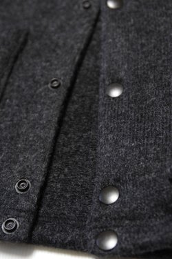 画像4: 「Jackman」Wool Collarless Jacket ジャックマン ウール カラーレス ジャケット JM8587 [ヘザーブラック]