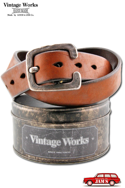 「Vintage Works」ヴィンテージワークス Cバックル レザーベルト DH5536 [ブラウン]