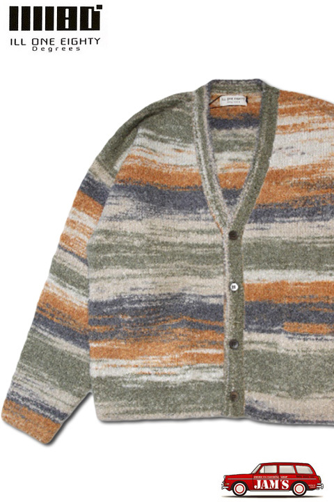 「ILL180°」GRAND CANYON CARDIGAN イルワンエイティ グランドキャニオン ニットカーディガン ILL-252-19 [ドーン（夜明け）]