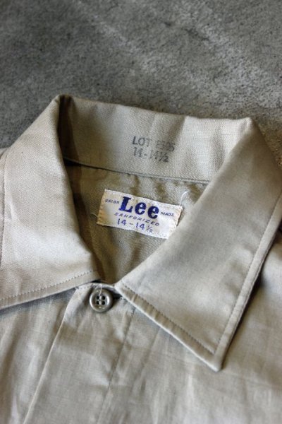 画像2: 「VINTAGE」1950年代 DEAD STOCK Lee SS WORK SHIRTS　デッドストック（未使用） リー　半袖ワークシャツ　Size 14（S）　[ベージュ]