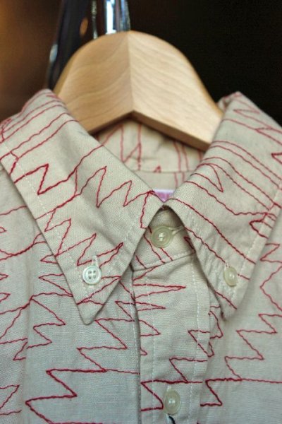 画像2: 「JELADO」 Native Stitch Chambray B.D.Shirts　ジェラード　ネイティブステッチ シャンブレーボタンダウンシャツ [クリーム]