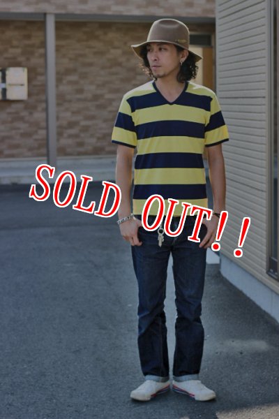 画像5: 「JELADO」 Jackass　Club Tee　ジェラード　ジャッカス クラブ ボーダーVネックTee JAGT-009 [イエロー×ネイビー] (5)