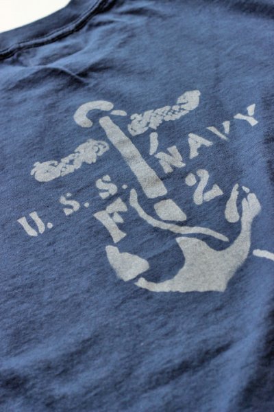 画像2: 「Pherrows」 U.S.NAVY HAWAII フェローズ  USネイビー ハワイ プリント半袖Tシャツ 15S-PT10 [Sホワイト・Sネイビー]