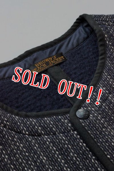 画像3: 「Browns BEACH」  EARLY VEST  ブラウンズビーチ アーリーベスト フルカウント社製  BBJ7-001  [ネイビーストライプ] (3)