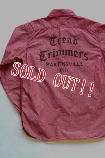 画像2: 「Pherrows」フェローズ カスタムワークシャツ 15W-720WS-W-P [レッド] (2)