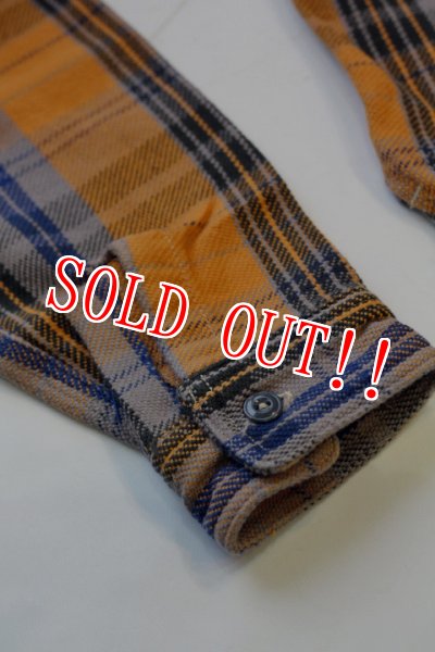 画像6: 「Pherrows」 フェローズ ヘヴィーネルシャツ 15W-720WS [オレンジ] (6)