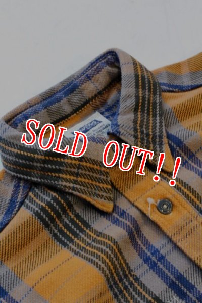 画像3: 「Pherrows」 フェローズ ヘヴィーネルシャツ 15W-720WS [オレンジ] (3)